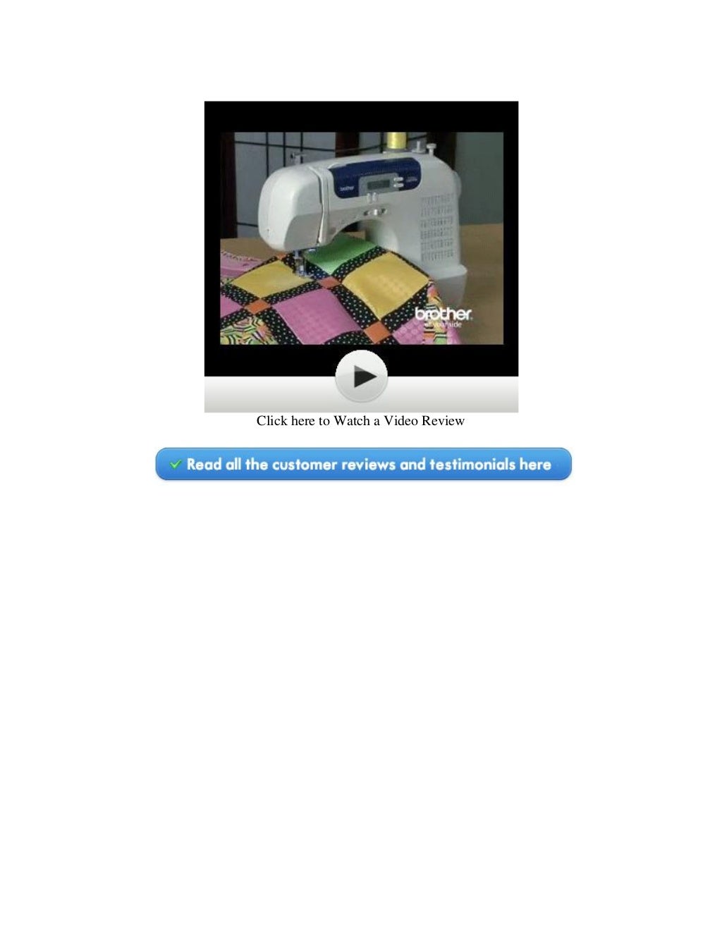 Brother CS6000i Sewing Machine Review