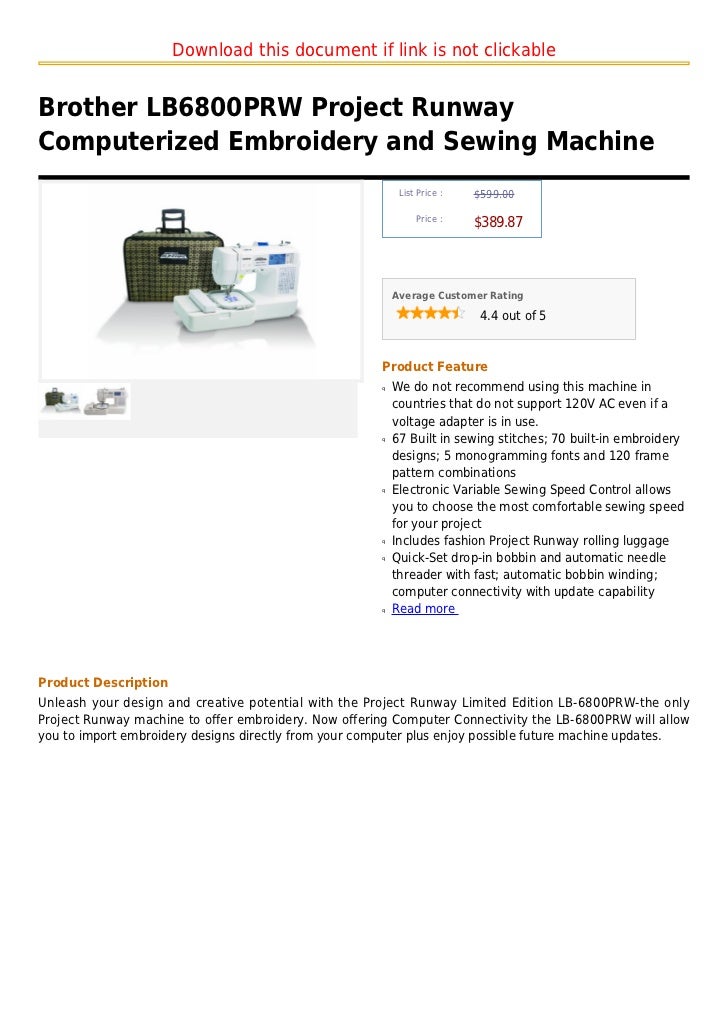 brother project runway sewing machine manual brother project runway sewing machine manual