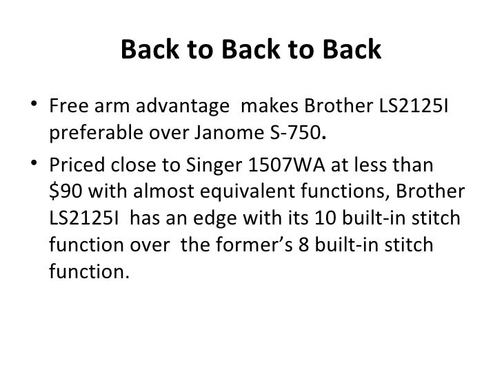 Brother ls 2125 i sewing machine