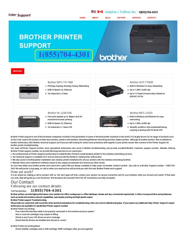 Brother printer support phone number+1(855)704 4301
