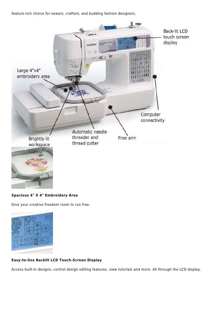 Brother se400 computerized embroidery and sewing machine