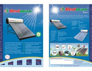 REDMAX Solar water heater bangalore