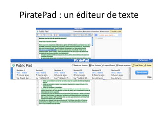 PiratePad : un éditeur de texte
 
