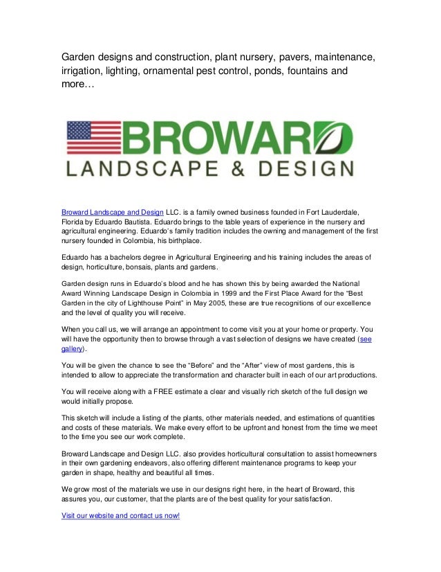 Broward landscape & design