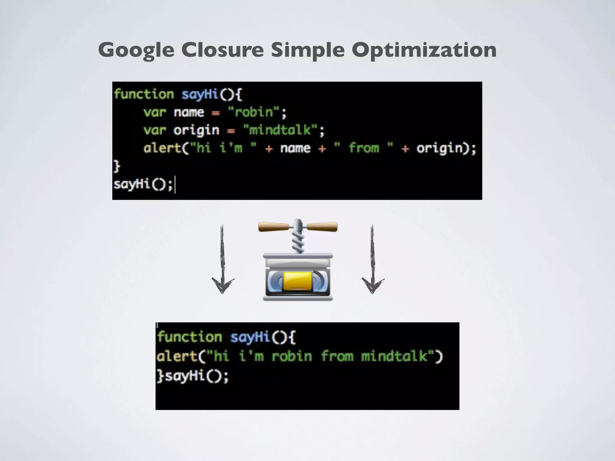 Google Closure Simple Optimization
 