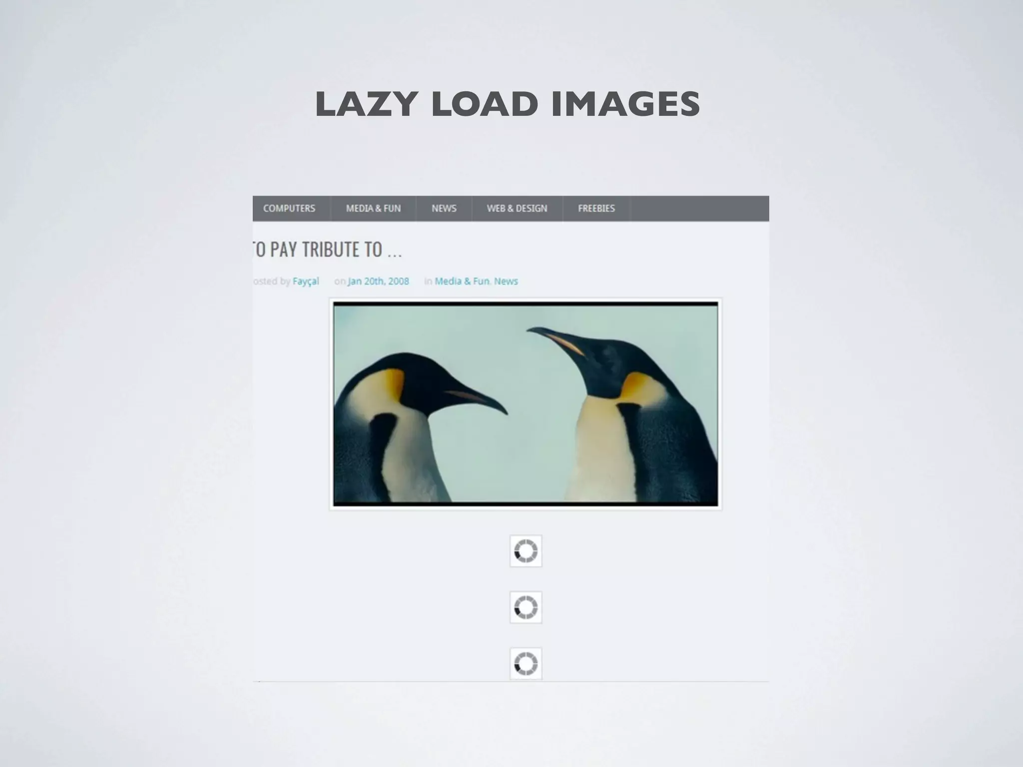 LAZY LOAD IMAGES
 
