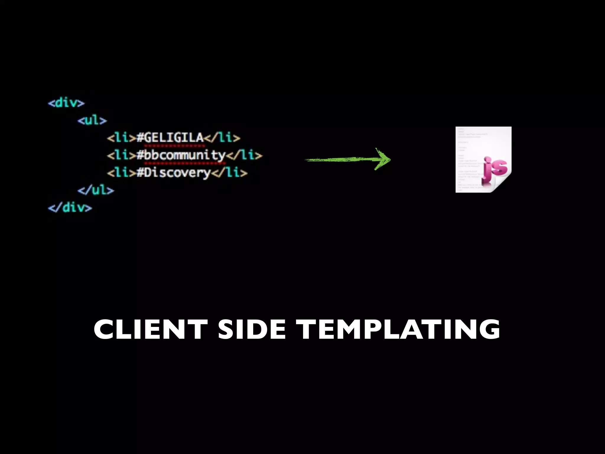 CLIENT SIDE TEMPLATING
 