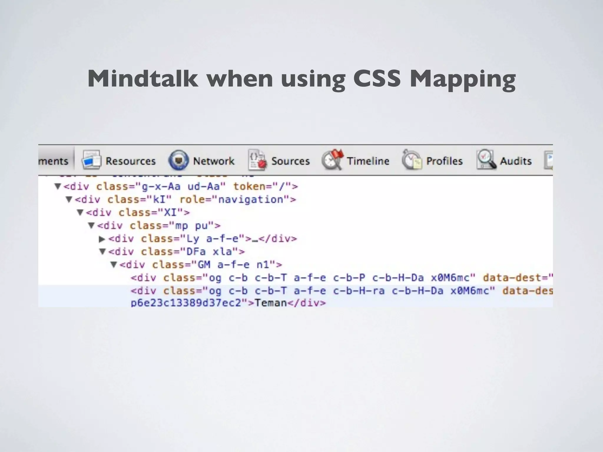 Mindtalk when using CSS Mapping
 