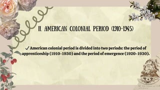 Philippine Literature During Colonial Periods: Spanish, American, and ...