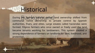 land ownership under spanish colonial period Portfolio Presentation.pptx