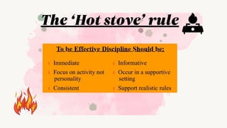 The ‘Hot stove’ rule
 