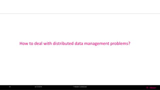 6/13/2016 T-MobileConfidential14
How to deal with distributed data management problems?
 