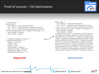 Proof of concept – CSS Optimization
Original CSS Optimized CSS
taking web user experience to the next level @draskolnikova @idkurniawan
 