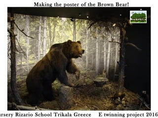Making the poster of the Brown Bear!
ursery Rizario School Trikala Greece E twinning project 2016
 