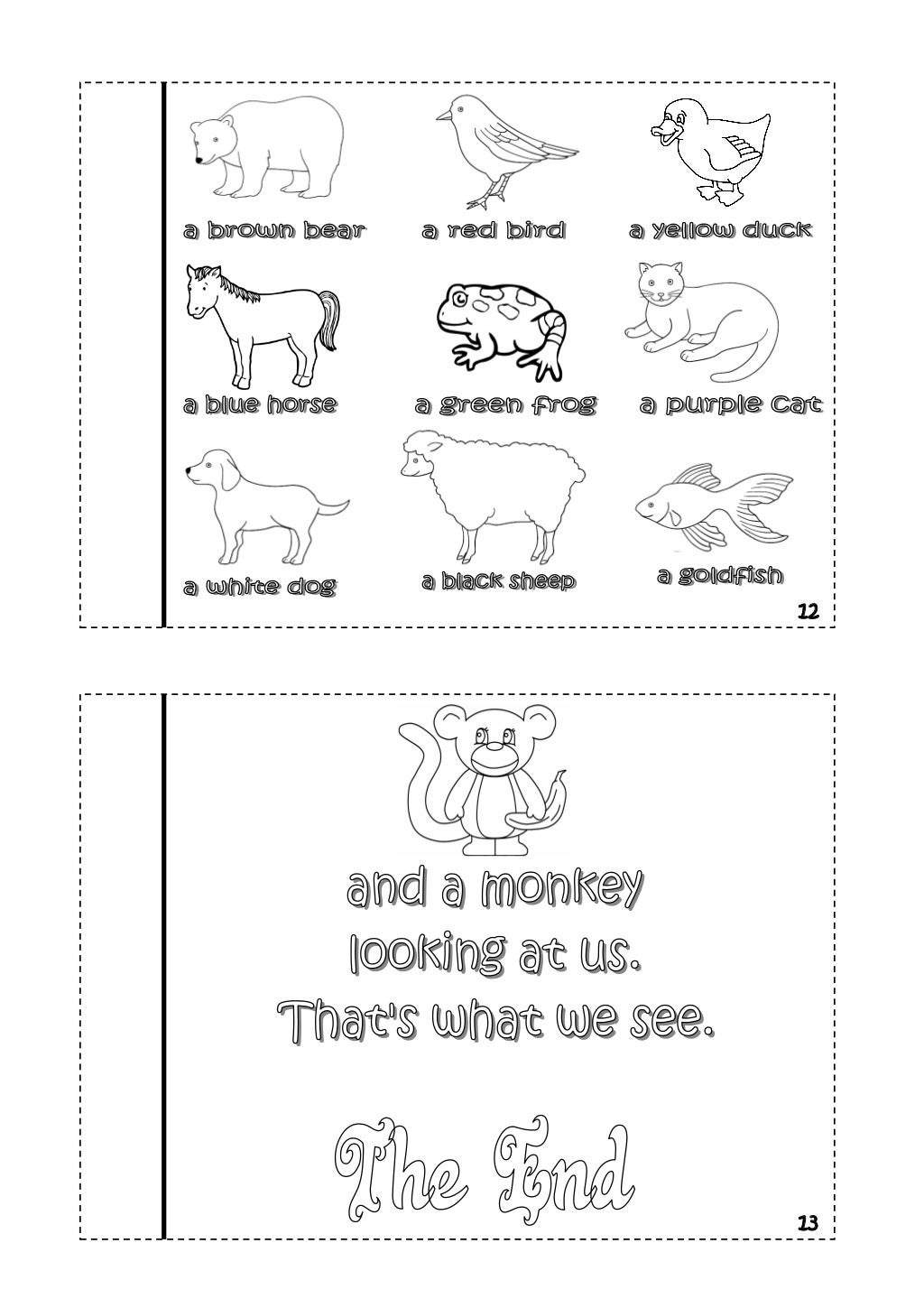 Brown bear minibook