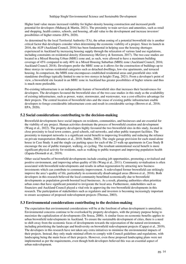 Brownfield land redevelopment strategies in urban areas Criteria