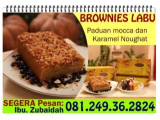 Cemilan Dari Labu,  Jajan Pasar Unik, Brownies Kukus, 081.249.36.2824