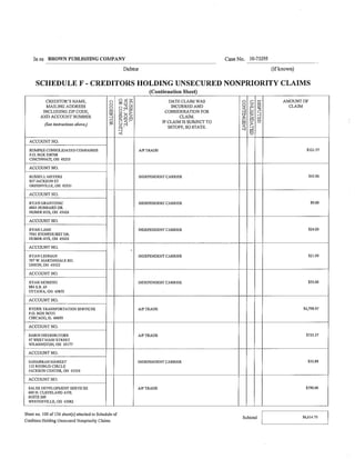 Brown publishing schedules