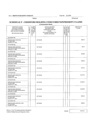 Brown publishing schedules