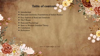 Indian Poetics and Psychology: How Rasa Affects Human Emotions | PPTX