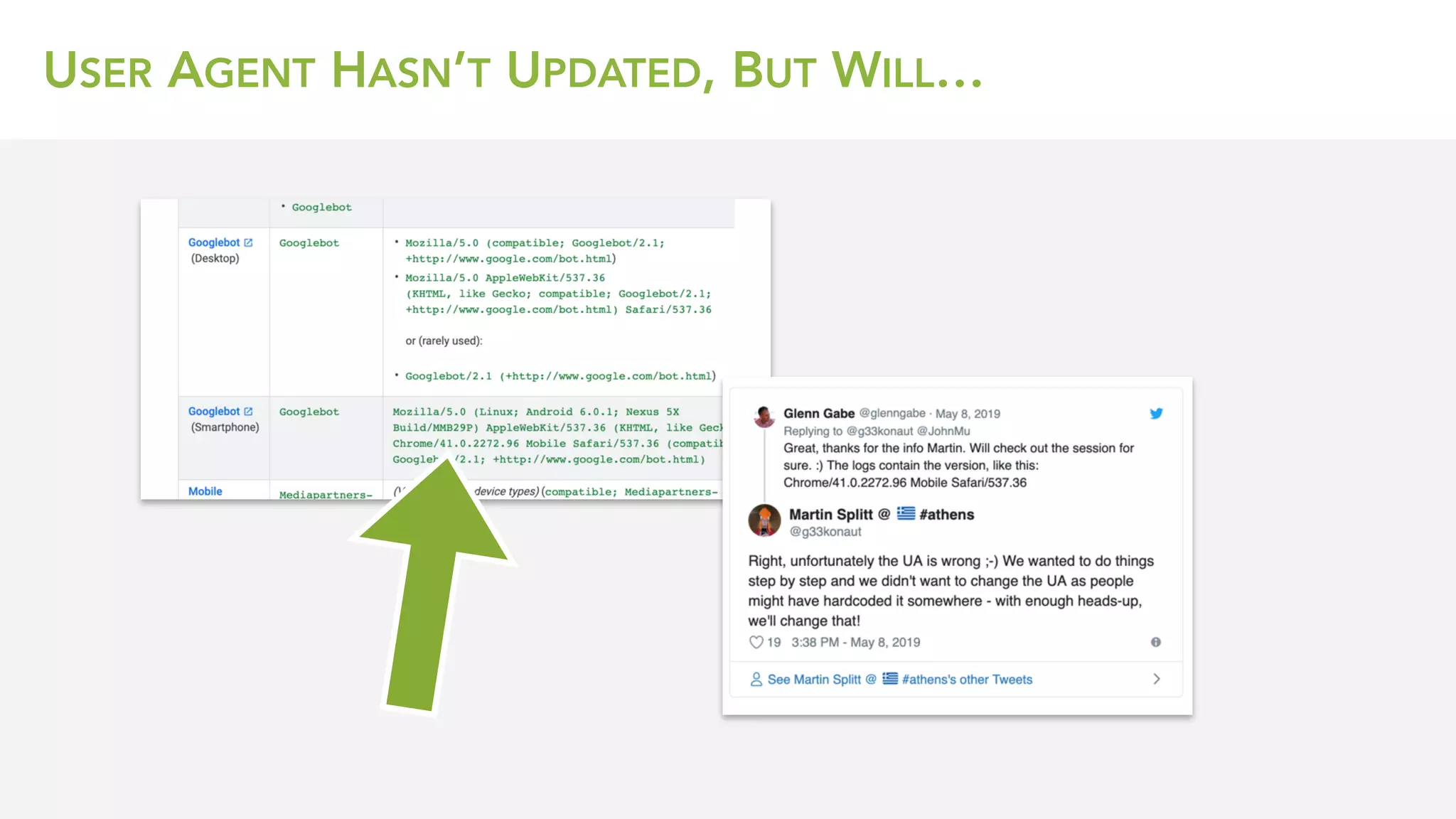 USER AGENT HASN’T UPDATED, BUT WILL…
 