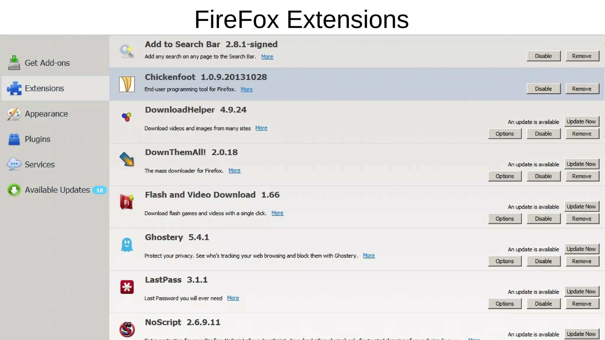 FireFox Extensions
 