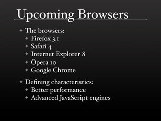 Performance Improvements in Browsers
