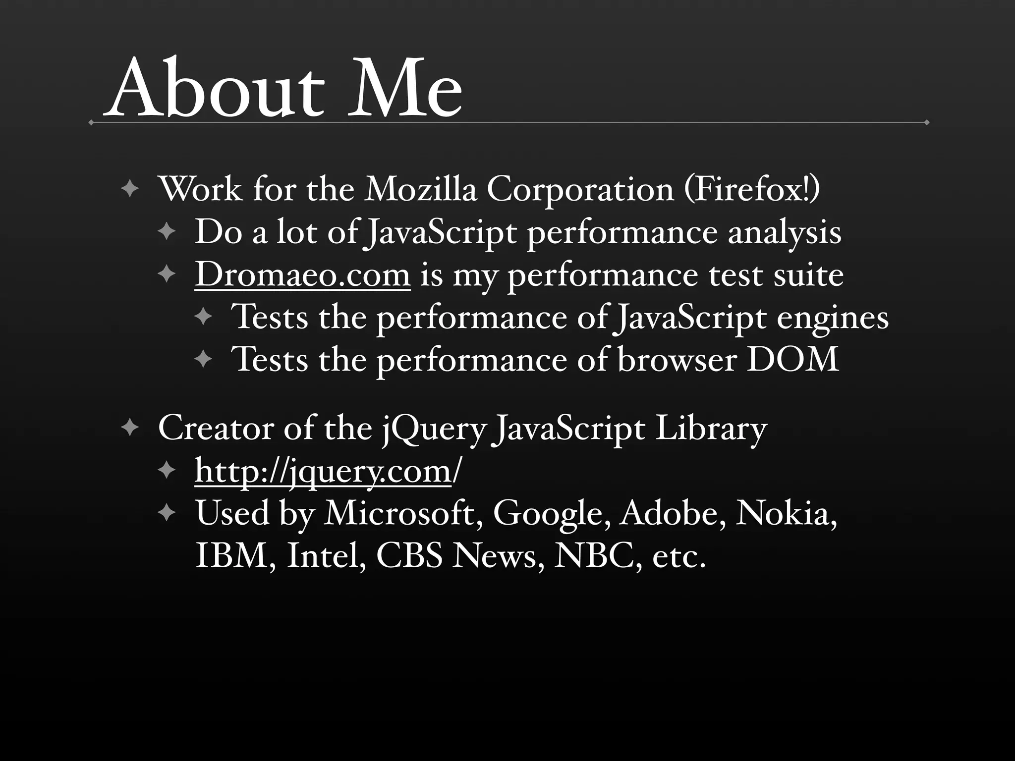 Performance Improvements in Browsers