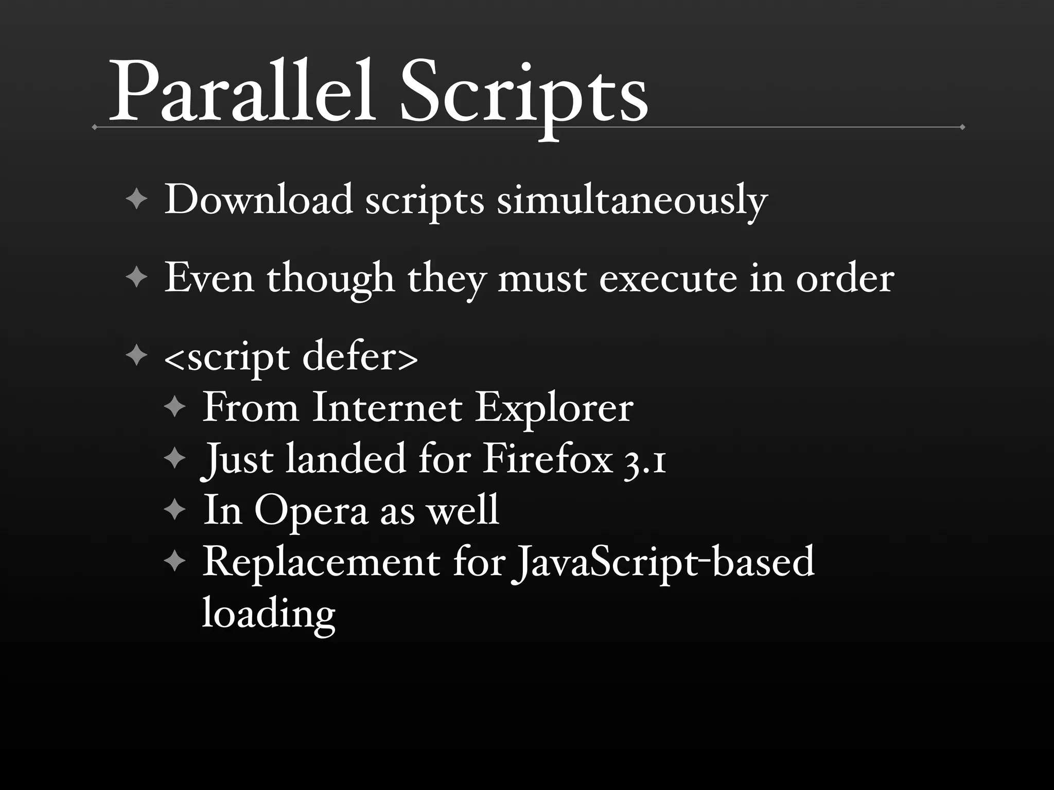 Performance Improvements in Browsers