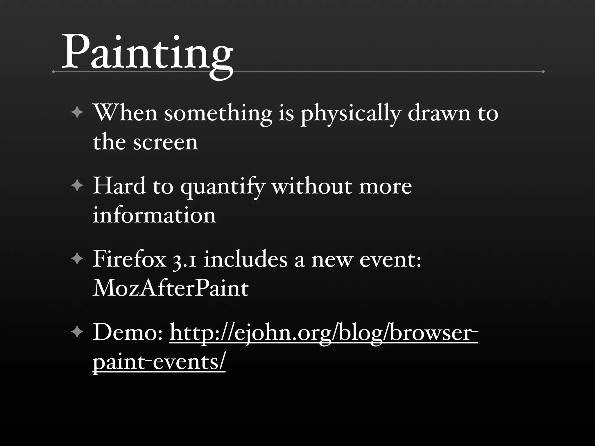 Performance Improvements in Browsers