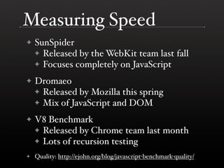 Performance Improvements in Browsers