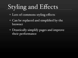Performance Improvements in Browsers