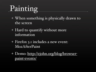 Performance Improvements in Browsers