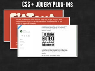 CSS + jQuery Plug-ins

 