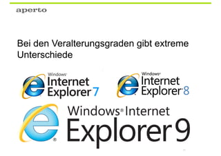 Bei den Veralterungsgraden gibt extreme
Unterschiede




                                     23
 