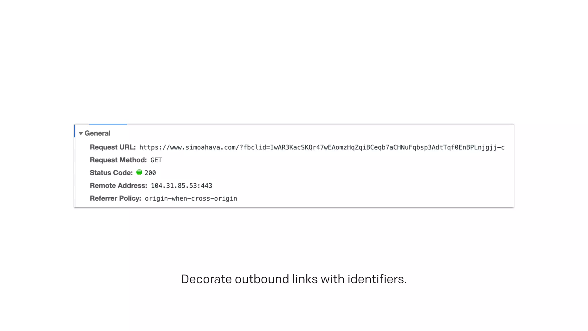 Decorate outbound links with identifiers.
 