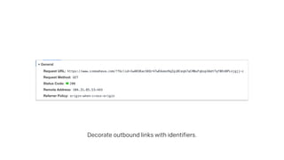 Decorate outbound links with identifiers.
 