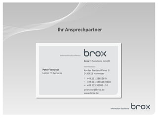 Brox it services portfolio governance risk and compliance | PPT