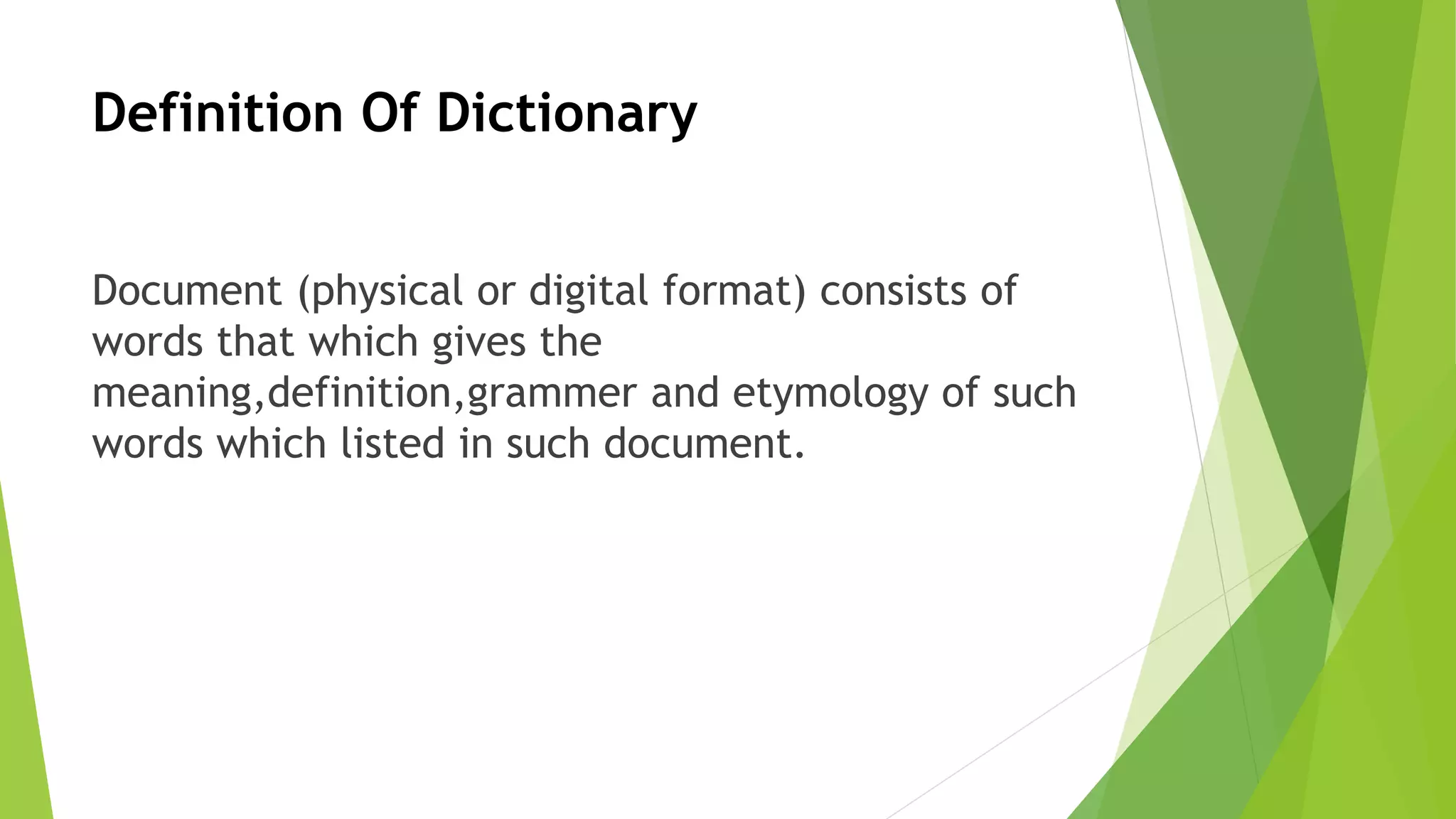 Dictionary and Thesaurus | PPTX