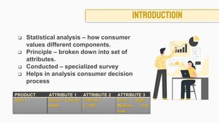 'Conjoint analysis and its applications'. | PPT