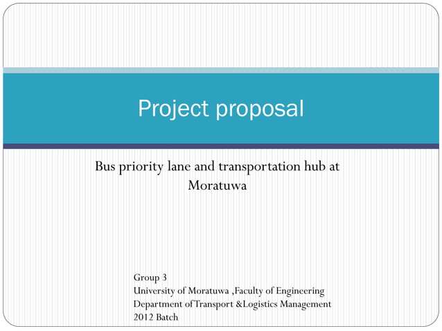 Bus priority lane and transportation hub at Moratuwa | PPT