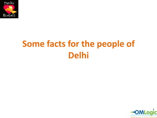 Some facts for the people of
           Delhi
 