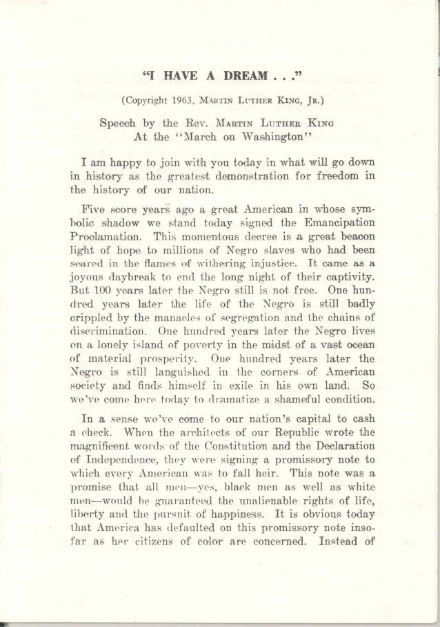 Bruce Joseph Mlk Speech