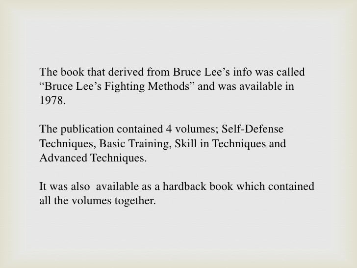 bruce lee fighting method book