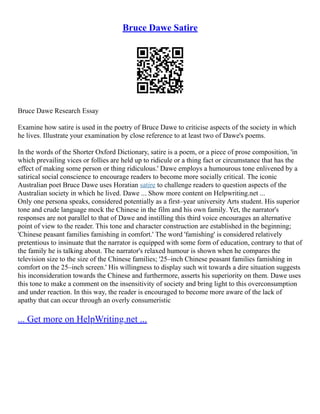 Bruce Dawe Poem Themes | PDF