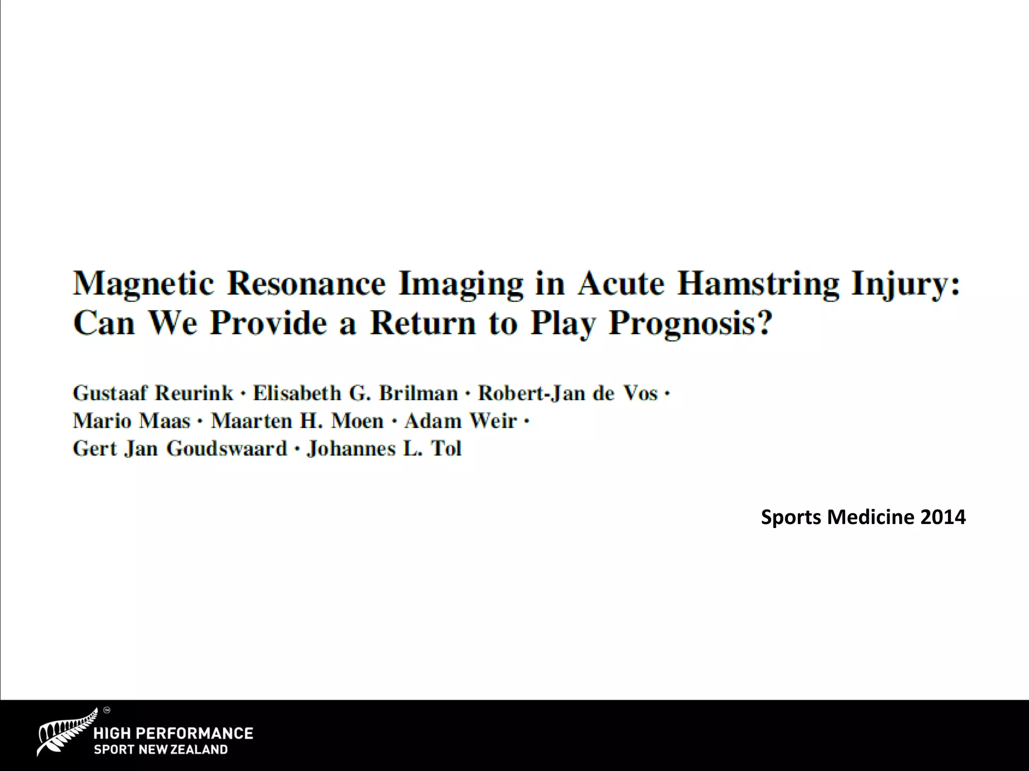 Bruce Hamilton - Classification and Grading of Muscle Injuries | PPT