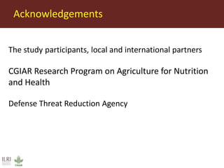 Seroepidemiology of Brucella spp. in humans and livestock in eastern Kenya: Opportunities for One Health interventions