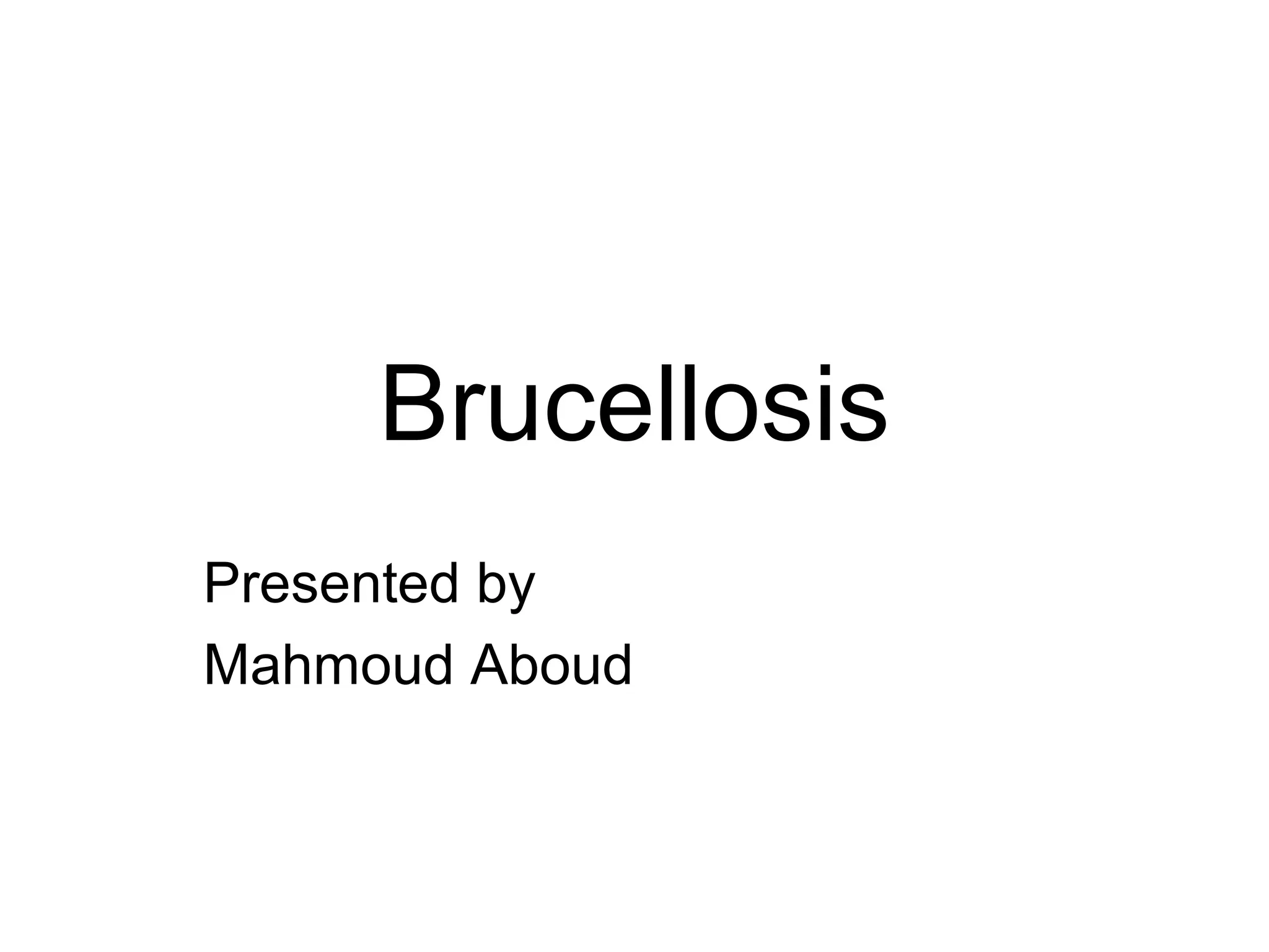 Brucellosis | PPT