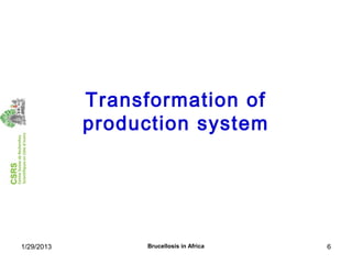 Economics of brucellosis