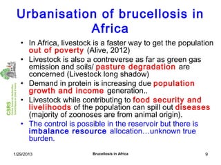 Economics of brucellosis